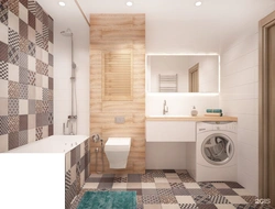 Bathroom interior with toilet 6 sq.m.