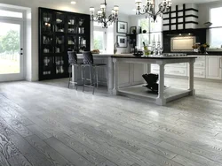 Kitchen design with gray linoleum