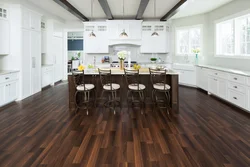 Kitchen design with gray linoleum