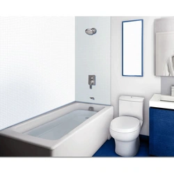 White panels in the bathroom interior