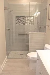 Bathroom With Shower Combined With Toilet Photo