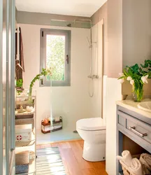 Bathroom with shower in the house with window design