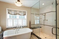 Bathroom With Shower In The House With Window Design