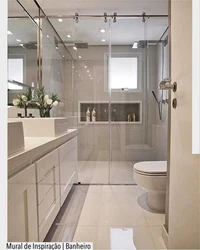 Bathroom with shower in the house with window design