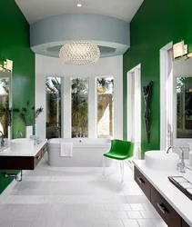 Emerald bathroom interior