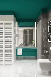 Emerald bathroom interior