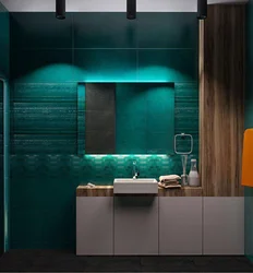 Emerald bathroom interior