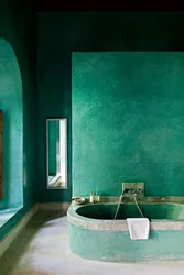 Emerald bathroom interior