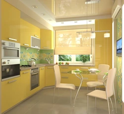 Yellow green kitchen design