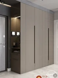 Built-in hinged wardrobes in the hallway photo design