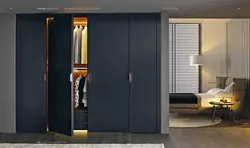 Built-in hinged wardrobes in the hallway photo design