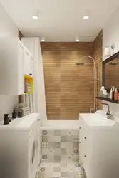 Панельді үй пәтерінде ваннасы бар ванна бөлмесінің дизайны