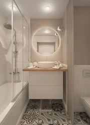 Design Of A Bathroom With A Bathtub In A Panel House Apartment