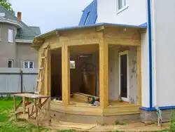 Как пристроить к дому кухню фото