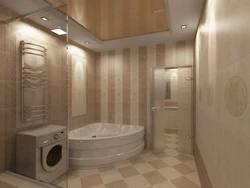 Фота ванных пакояў сумешчаных з кутняй ваннай