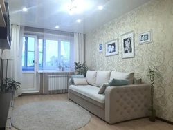 Design of a hall in a Khrushchev-era apartment with a balcony