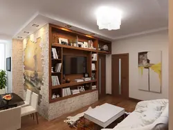 Design of a hall in a Khrushchev-era apartment with a balcony