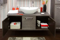 Bathroom cabinet in the interior