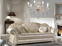 Beautiful classic sofas in the living room photo