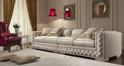 Beautiful classic sofas in the living room photo
