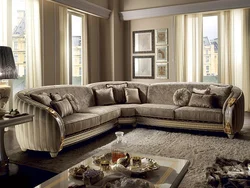 Beautiful classic sofas in the living room photo