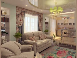 Living room in Provence style photo interior with your own