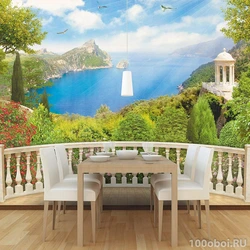 Photo wallpaper for the kitchen on the entire wall photo