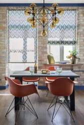 Mətbəx loft dizaynı üçün pərdələr