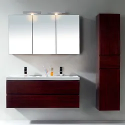 Photo of hanging cabinets in the bathroom