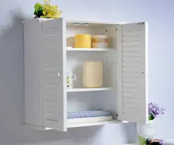 Photo of hanging cabinets in the bathroom