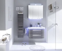 Photo Of Hanging Cabinets In The Bathroom