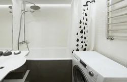 Bathroom design 170x170 without toilet with washing machine