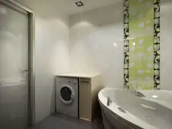 Bathroom design 170x170 without toilet with washing machine