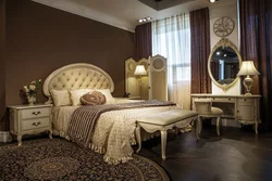 Dark Bedroom Design In Classic Style
