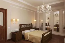 Dark bedroom design in classic style