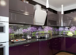 Кутняя Кухня Фіялетавая З Белым Фота