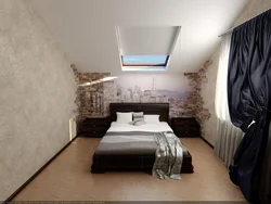 Wallpaper interior bedroom attic