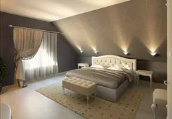 Wallpaper interior bedroom attic