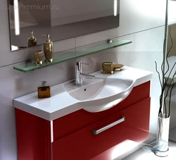 Bathtub with wall-hung sink photo