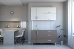 Latte-colored kitchen in the interior
