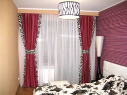 Curtains for the bedroom in a modern style, two-tone for the windows photo