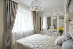 White Curtains In The Bedroom Interior