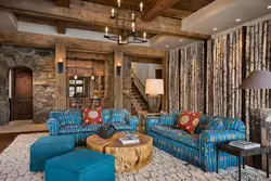 Apartment design wood and stone