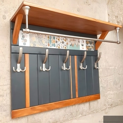 Design of hangers in the hallway wall photos