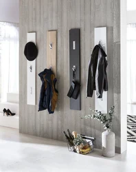 Design of hangers in the hallway wall photos