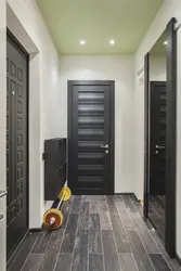 Interior hallway door and floor