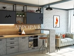 Boz mətbəx loft fotoşəkili