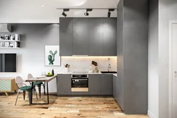 Gray kitchen loft photo