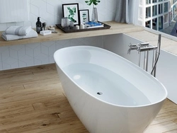 Bathroom bowl in the interior