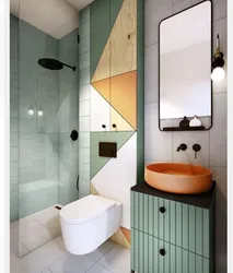 Fashionable interior of a small bathroom